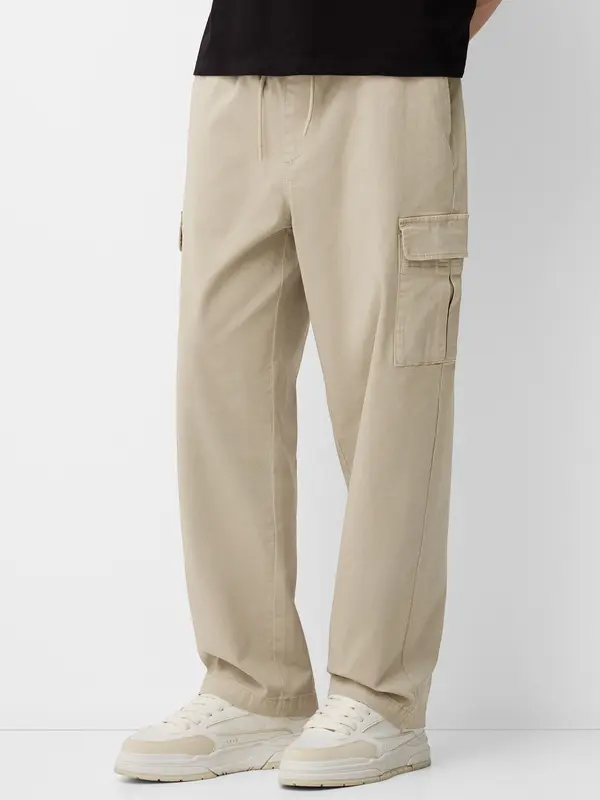 Bershka Bershka Cargo hlače  pijesak