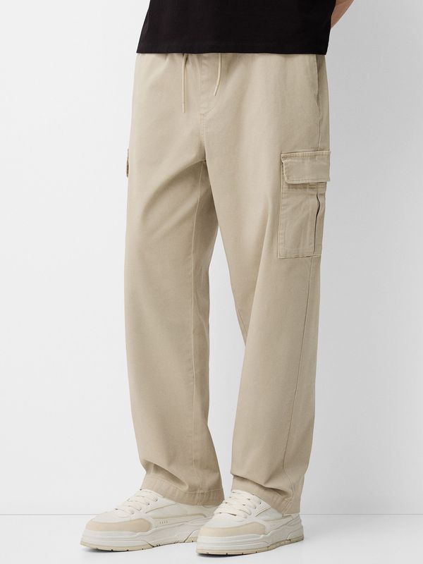 Bershka Bershka Cargo hlače  pijesak