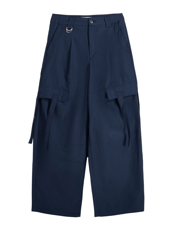 Bershka Bershka Cargo hlače  tamno plava