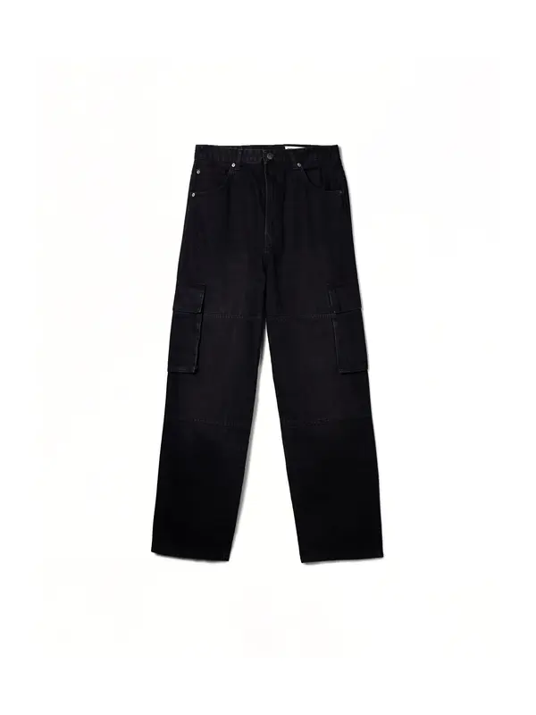 Bershka Bershka Cargo traperice  crna