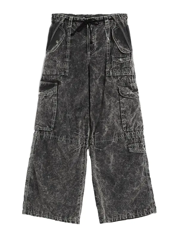 Bershka Bershka Cargo traperice  crni traper