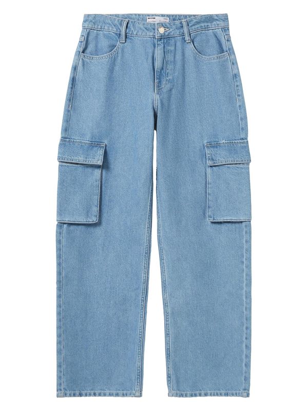Bershka Bershka Cargo traperice  plavi traper