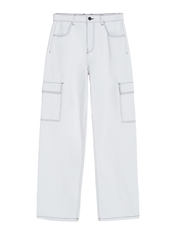 Bershka Bershka Cargo traperice  prljavo bijela