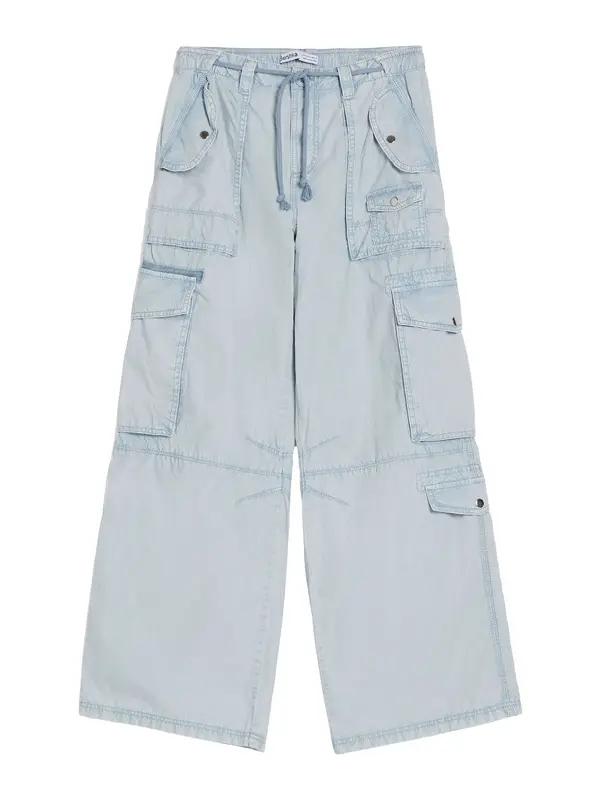 Bershka Bershka Cargo traperice  svijetloplava