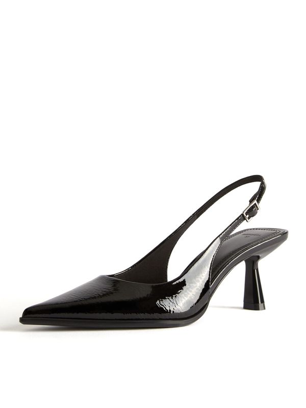 Bershka Bershka Cipele s potpeticom i otvorenom petom  crna
