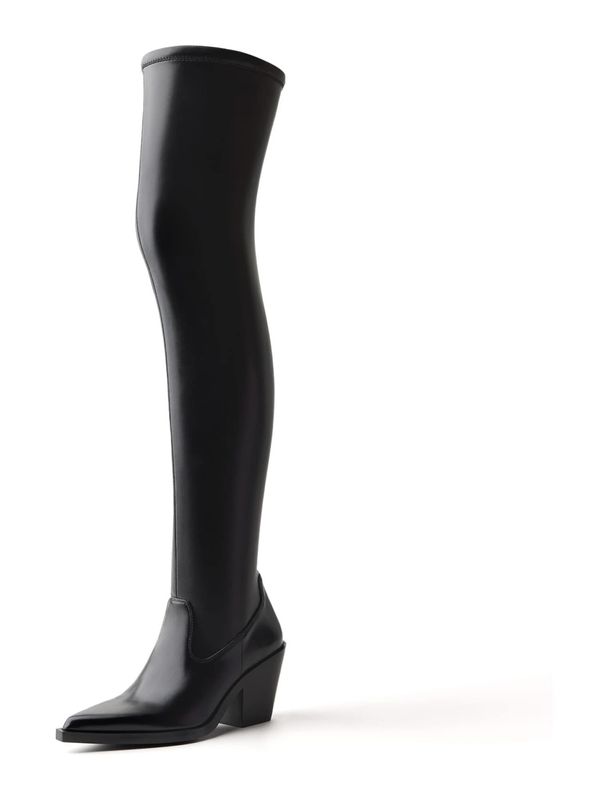 Bershka Bershka Čizme iznad koljena  crna