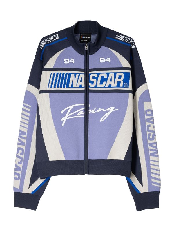 Bershka Bershka Gornji dio trenirke 'NASCAR'  svijetloplava / ljubičasto plava / lavanda / bijela