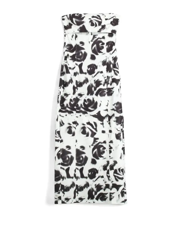 Bershka Bershka Haljina  antracit siva / crna / bijela