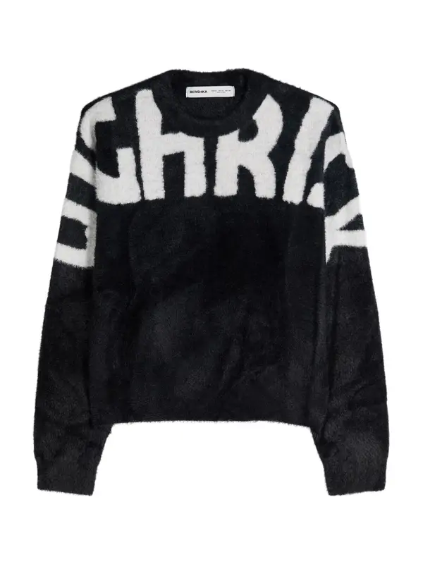 Bershka Bershka Haljina  crna / bijela