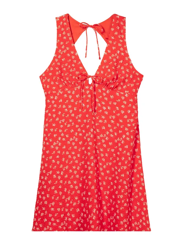 Bershka Bershka Haljina  svijetlo crvena / bijela