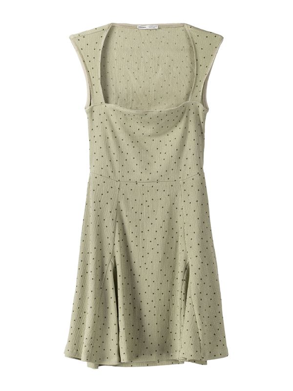 Bershka Bershka Haljina  tamno bež / tamno zelena