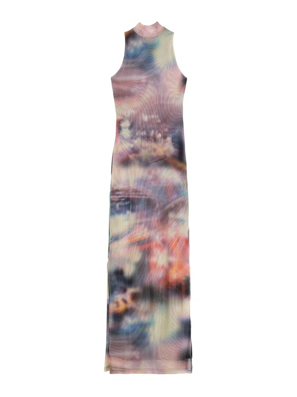 Bershka Bershka Haljina  tamno plava / kameno siva / tamno ljubičasta / roza