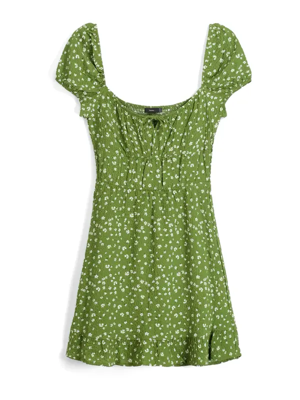 Bershka Bershka Haljina  žuta / zelena / bijela