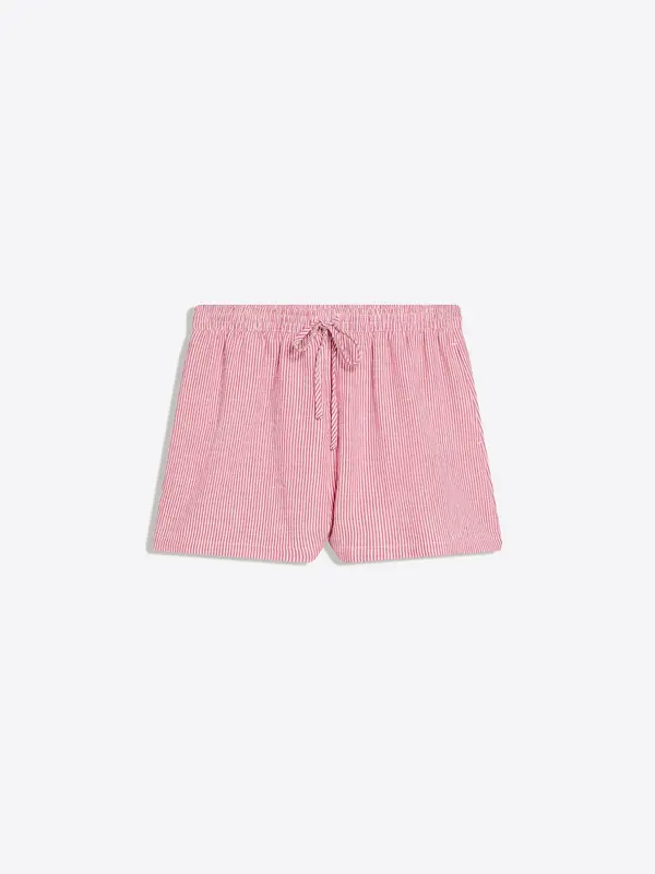 Bershka Bershka Hlače  jarko crvena / bijela