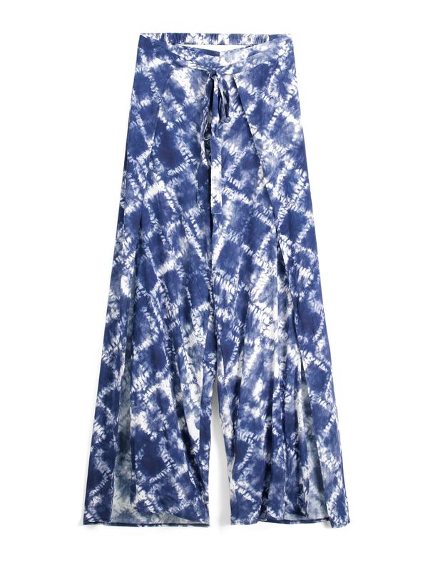 Bershka Bershka Hlače  morsko plava / ultra morsko plava / bijela