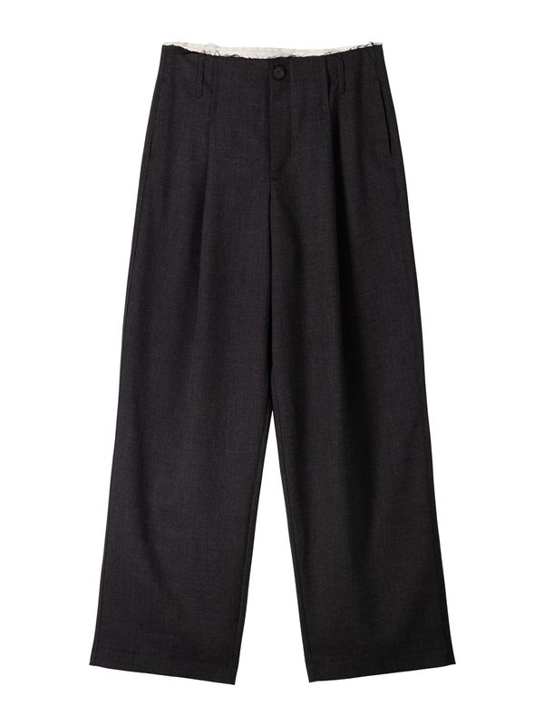 Bershka Bershka Hlače na crtu  antracit siva