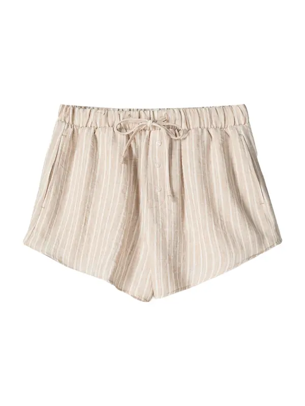 Bershka Bershka Hlače  pastelno narančasta / bijela