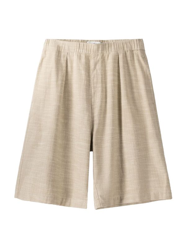 Bershka Bershka Hlače s naborima  bež