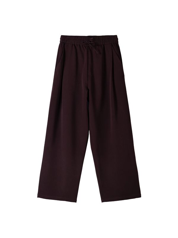 Bershka Bershka Hlače s naborima  burgund