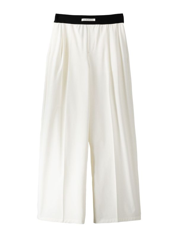 Bershka Bershka Hlače s naborima  crna / bijela