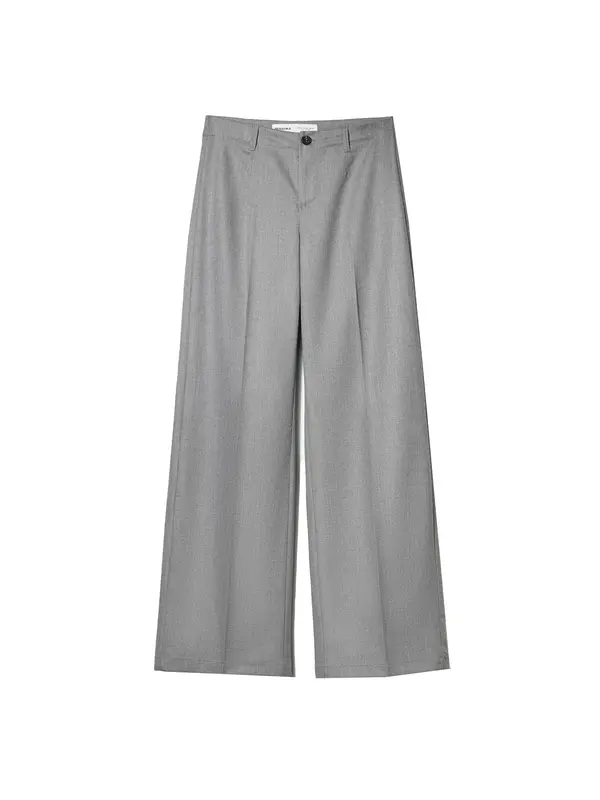 Bershka Bershka Hlače s naborima  siva
