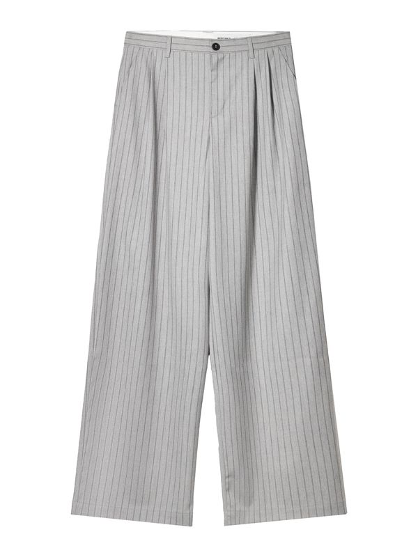 Bershka Bershka Hlače s naborima  siva / svijetlosiva