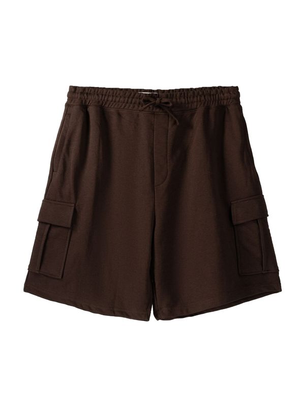 Bershka Bershka Hlače  tamno smeđa