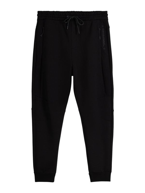 Bershka Bershka Hlače  tamo siva / crna