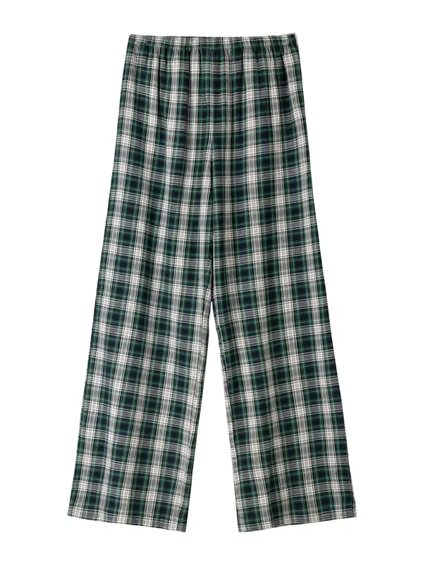 Bershka Bershka Hlače  žad / crna / bijela