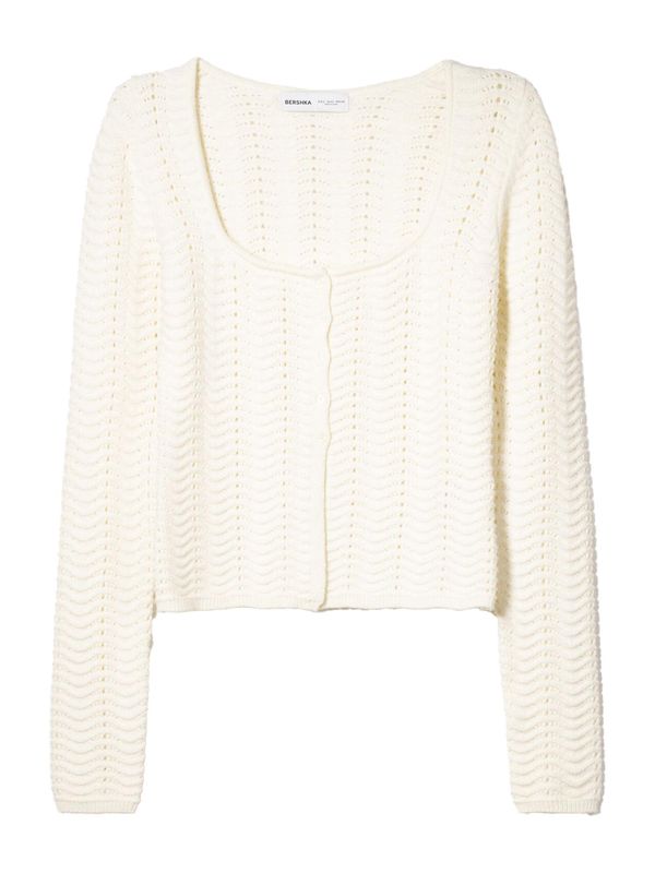 Bershka Bershka Kardigan  ecru/prljavo bijela