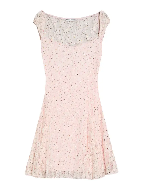 Bershka Bershka Koktel haljina  narančasta / pastelno roza / burgund