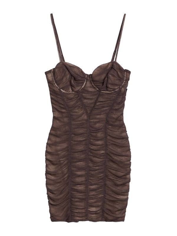 Bershka Bershka Koktel haljina  smeđa