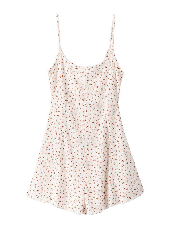 Bershka Bershka Kombinezon  zelena / crvena / bijela