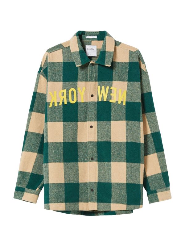 Bershka Bershka Košulja  bež / žuta / zelena