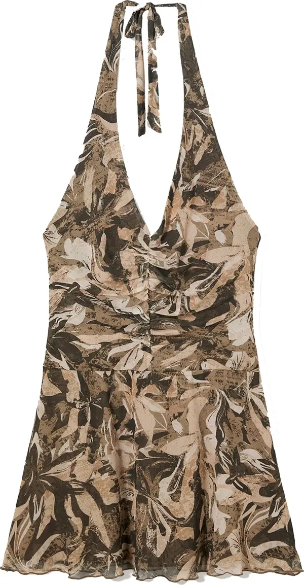 Bershka Bershka Ljetna haljina  bež / boja pijeska / smeđa / kaki