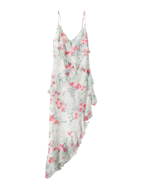 Bershka Bershka Ljetna haljina  cijan plava / svijetloplava / malina / bijela