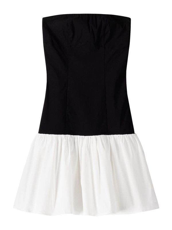 Bershka Bershka Ljetna haljina  crna / bijela