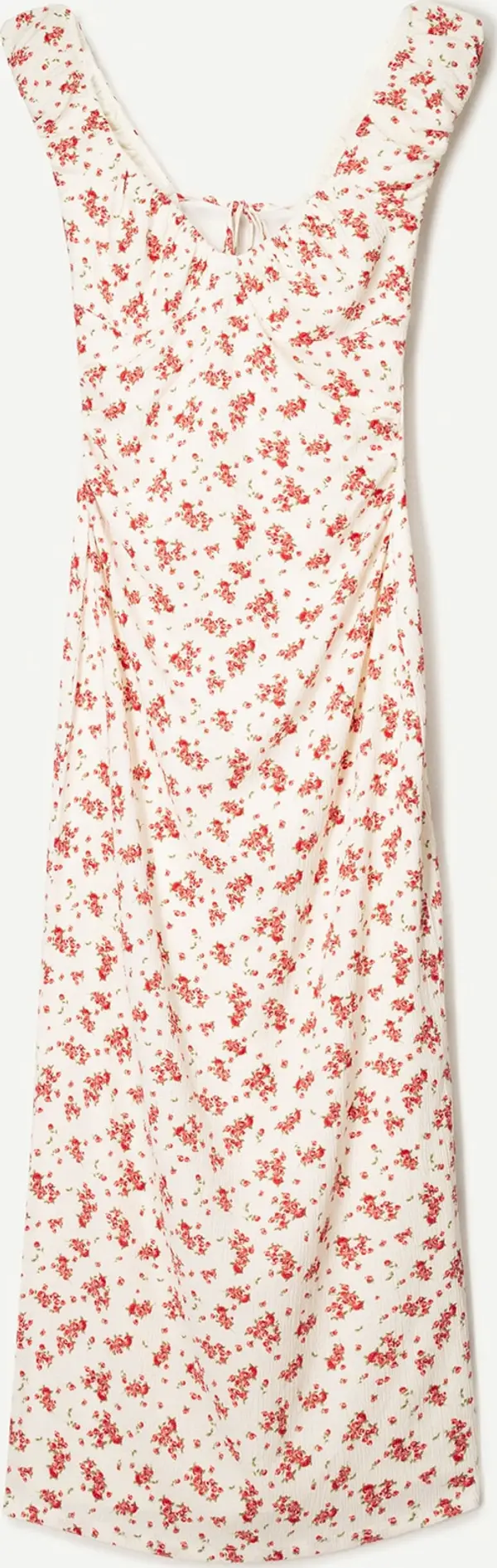 Bershka Bershka Ljetna haljina  zelena / crvena / pastelno crvena / bijela