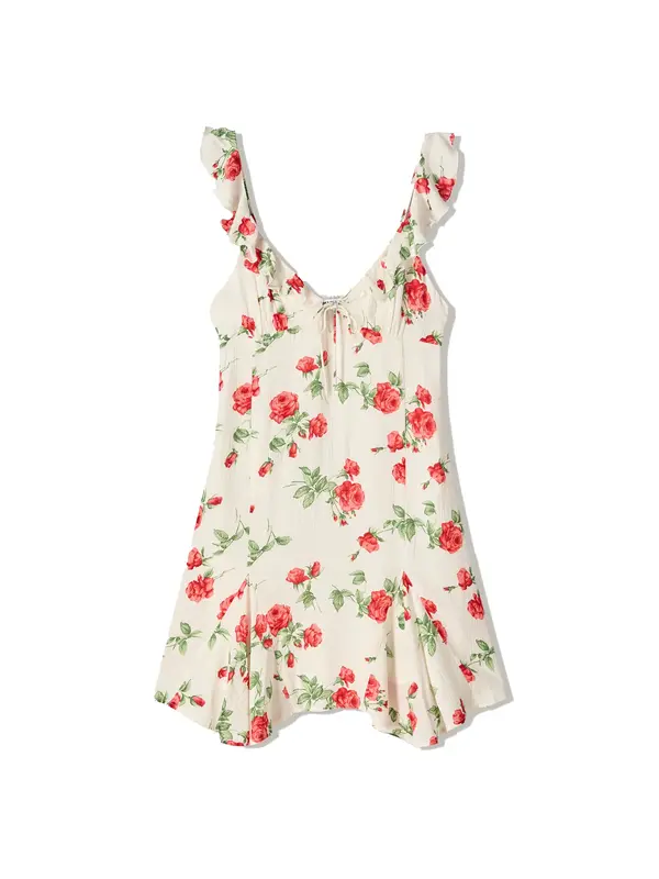 Bershka Bershka Ljetna haljina  zelena / tamno zelena / crvena / bijela