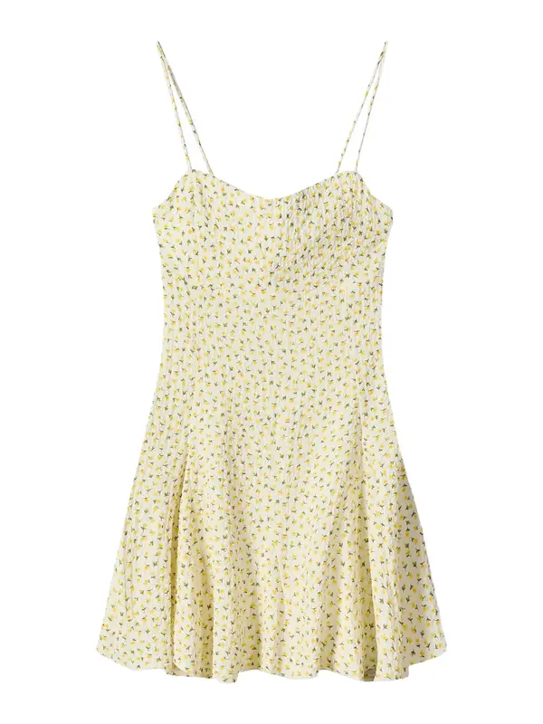 Bershka Bershka Ljetna haljina  žuta / pastelno žuta / maslinasta