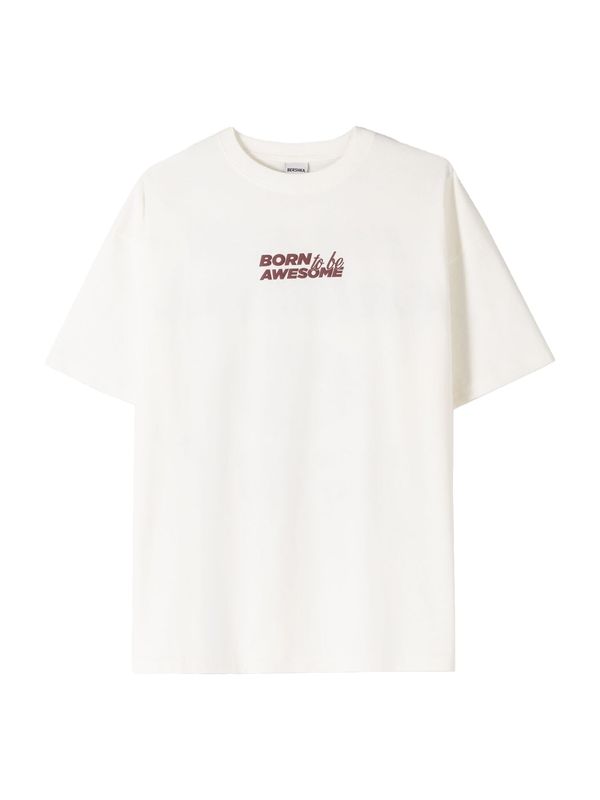 Bershka Bershka Majica 'BRAZIL'  burgund / crna / bijela