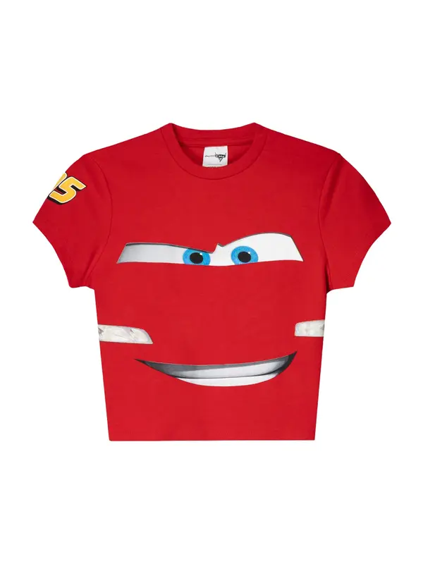 Bershka Bershka Majica 'CARS RAYO MCQUEEN'  svijetloplava / crvena / crna / bijela