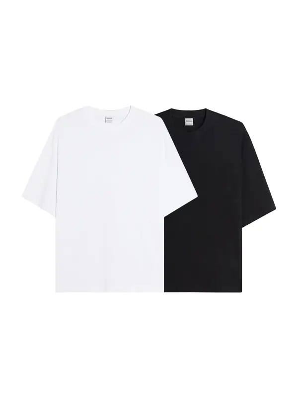 Bershka Bershka Majica  crna / bijela