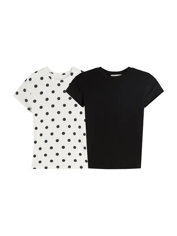 Bershka Bershka Majica  crna / bijela