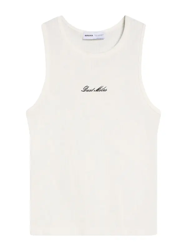 Bershka Bershka Majica  crna / prljavo bijela