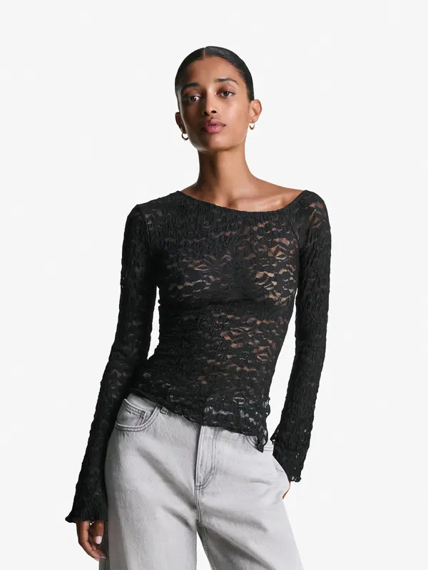 Bershka Bershka Majica  crna