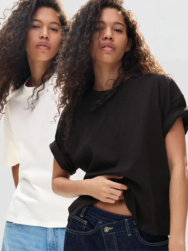 Bershka Bershka Majica  crna / vuneno bijela