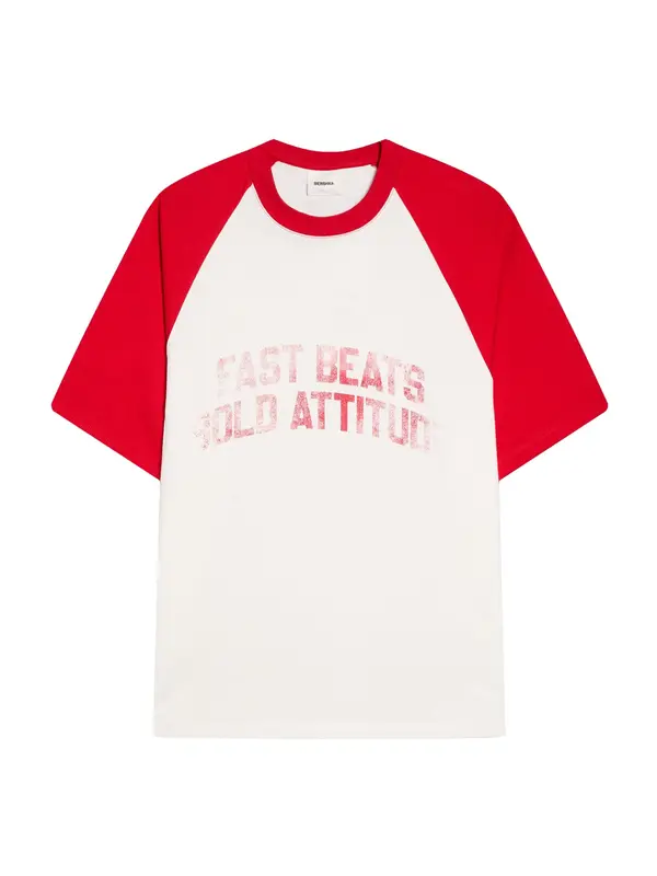 Bershka Bershka Majica  crvena / bijela