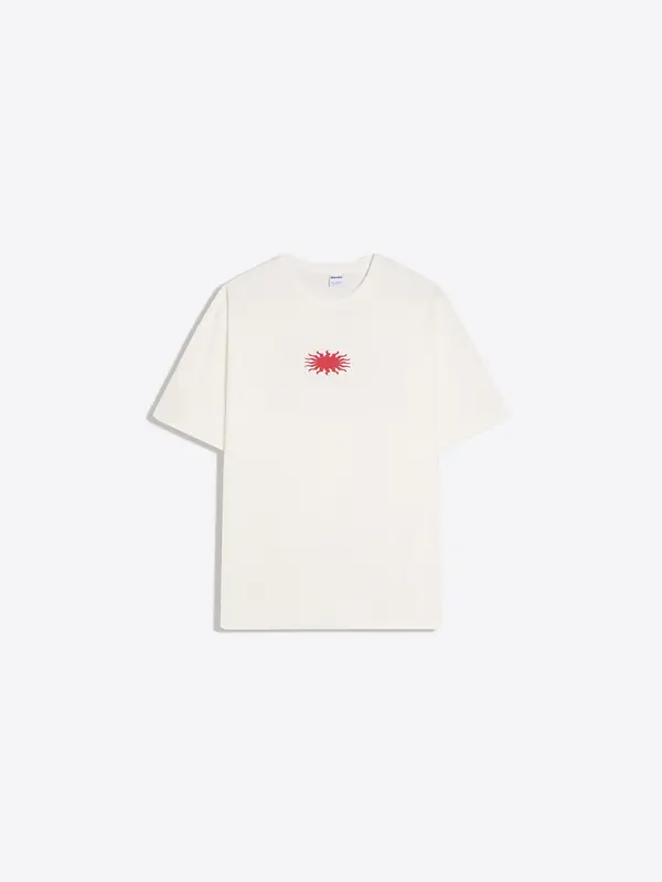 Bershka Bershka Majica 'PARADISE CLUB'  karmin crvena / bijela