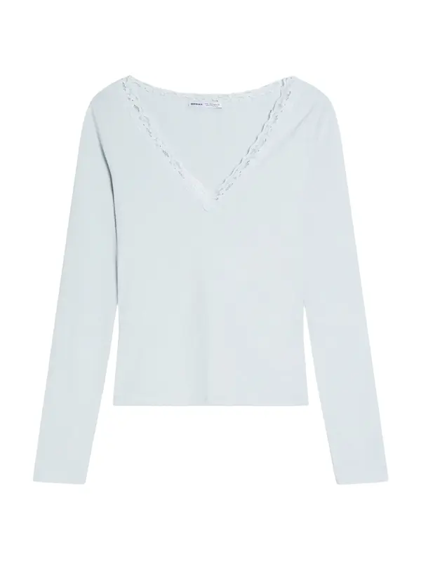 Bershka Bershka Majica  pastelno plava